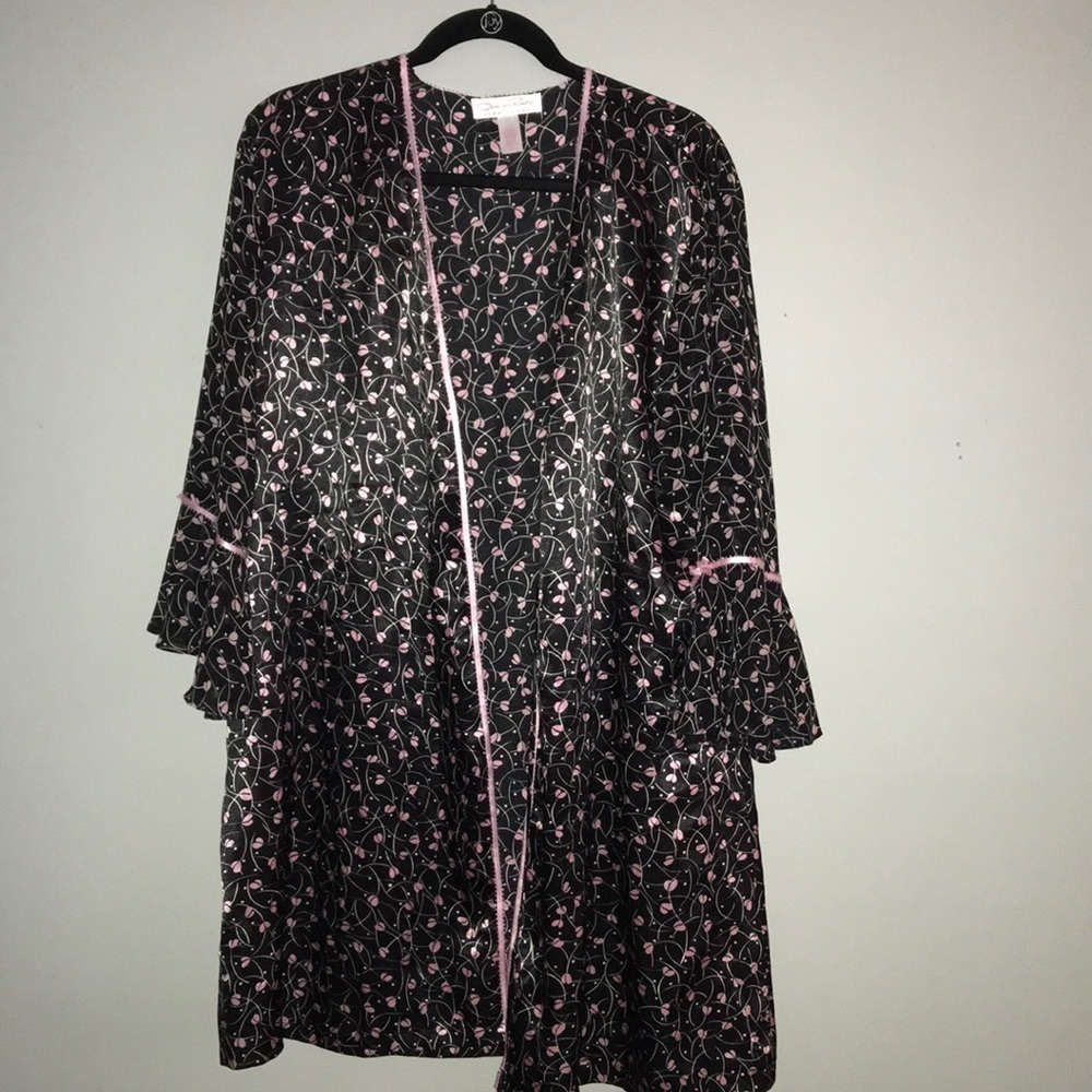 Oscar de la Renta Pink Label Pink Hearts Robe Size Large